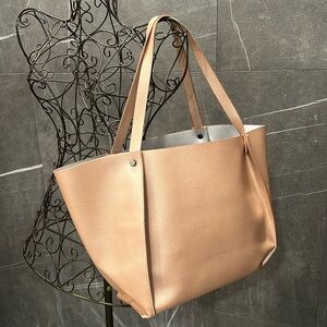 Neiman Marcus large laux leather tote EUC light pink